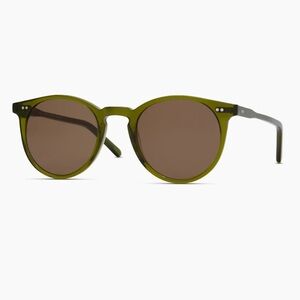 NWOT QUINCE Noah Polarized Acetate Sunglasses Moss With Brown Lens Standard 5713